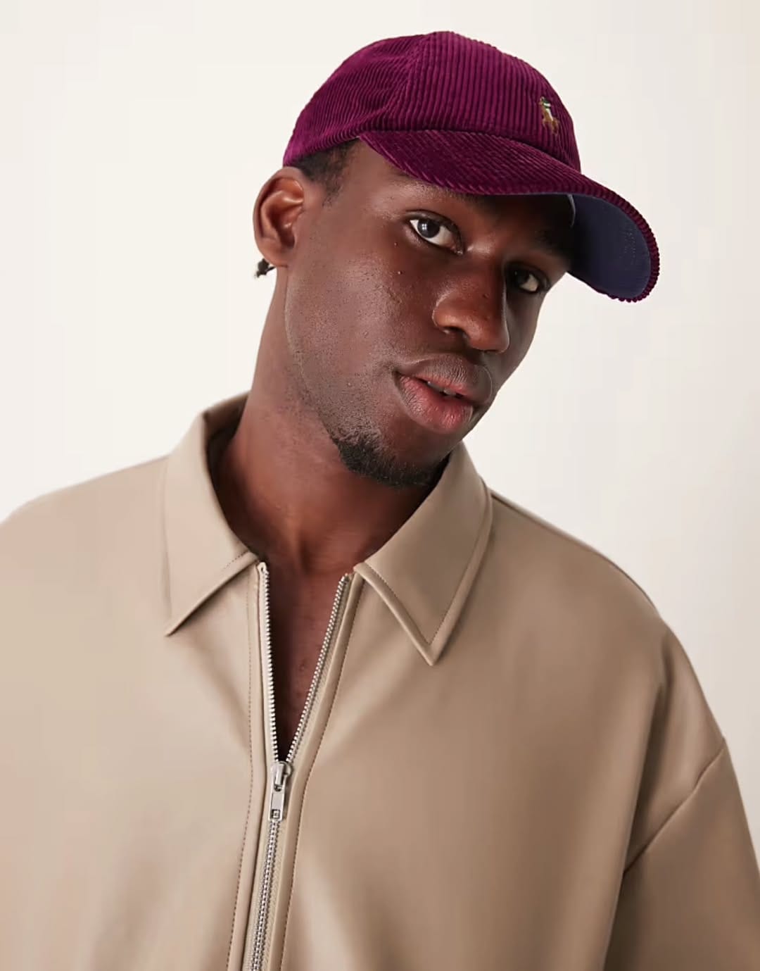 Faux Leather Jacket – Beige