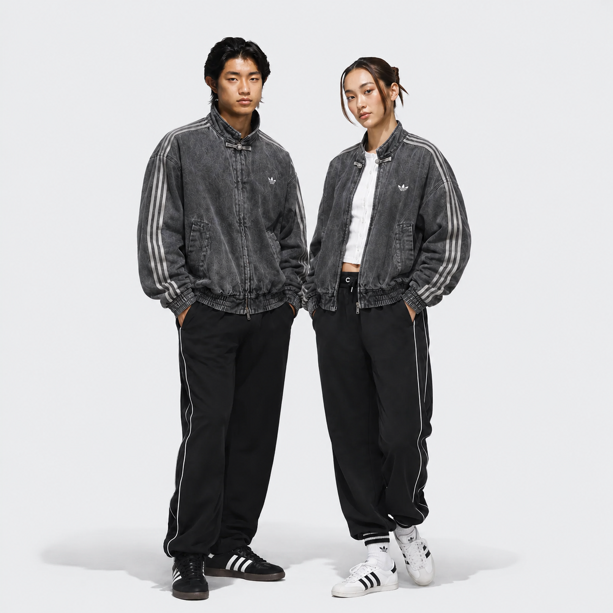 Vintage Washed Denim CNY Oversized Unisex Jacket - Gleame