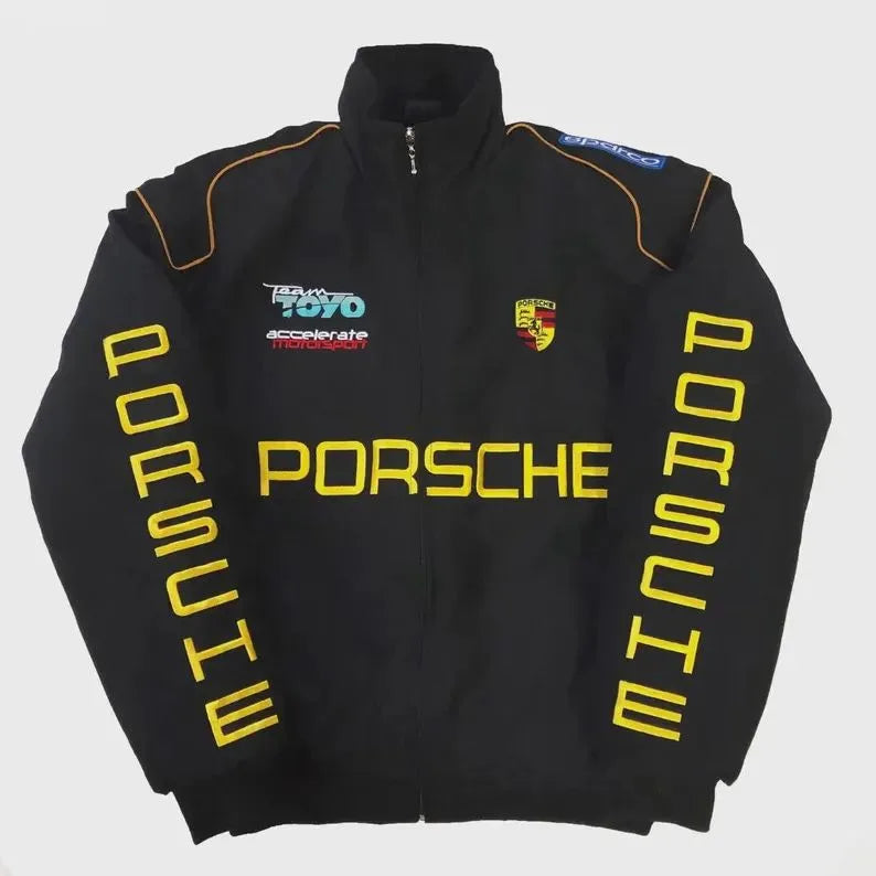 Vintage Porsche Y2K Racing Bomber Jacket
