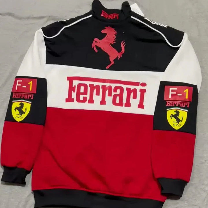 Ferrari F1 Motorsport Vintage Racer White & Red Jacket Unisex