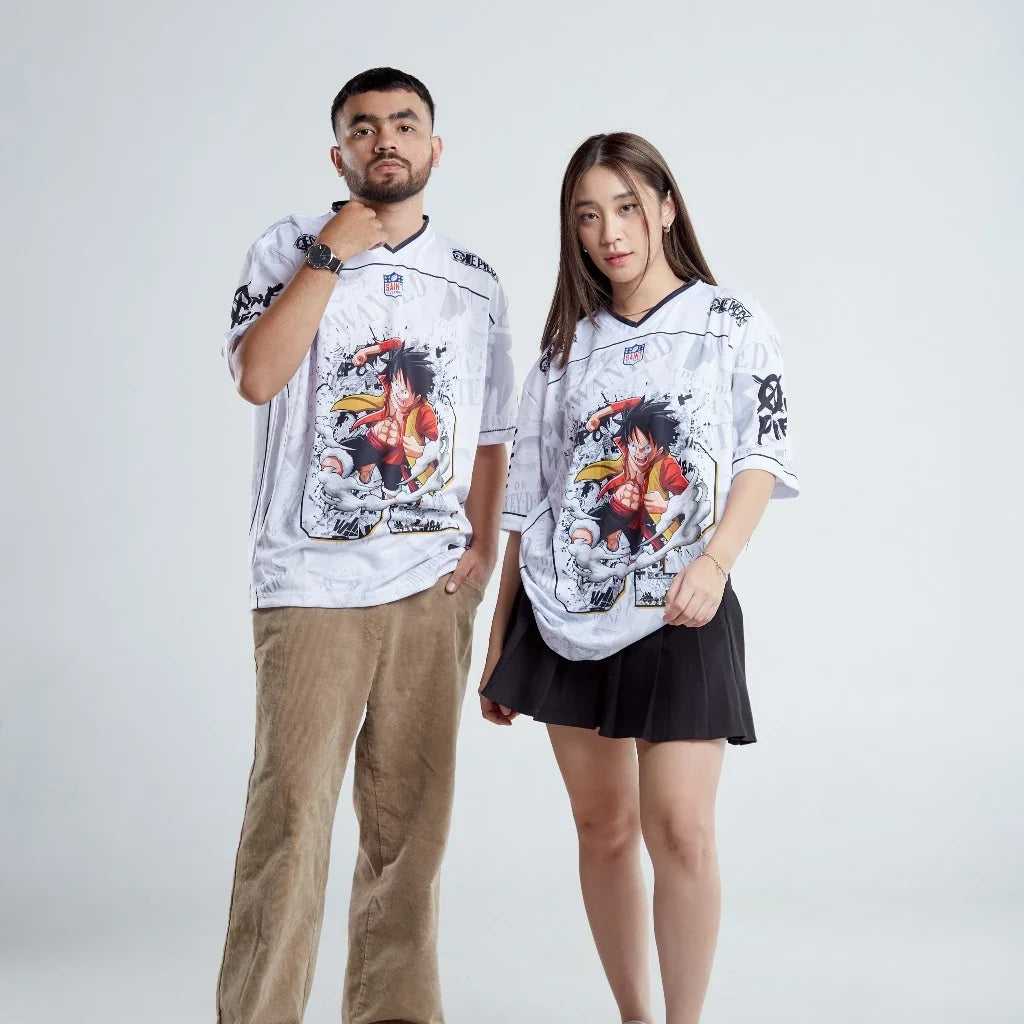 Luffy White — Marineford Verse Jersey - Gleame